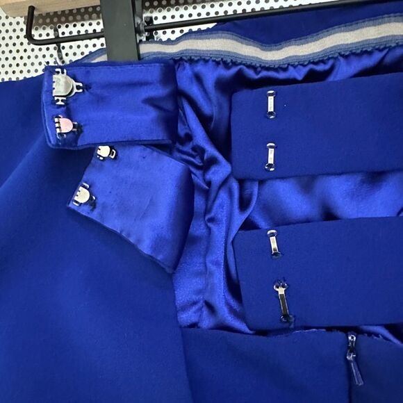 Jay Godfrey Womens Viola Strapless Cobalt Blue Crepe Mini Dress Size 6 Small - Picture 7 of 9